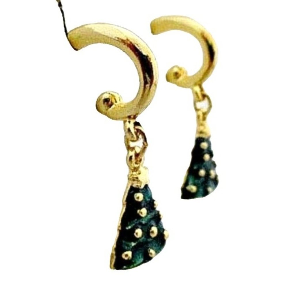 Christmas Tree Pierced Earrings Holiday Fashion Jewelry